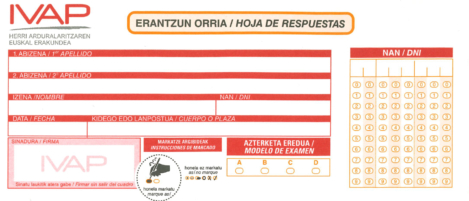 hoja de respuestas nautica de recreo